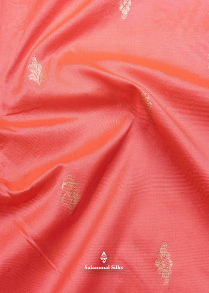 9 Yards Semi Silk Saree Pink Colour with Royal Blue Border