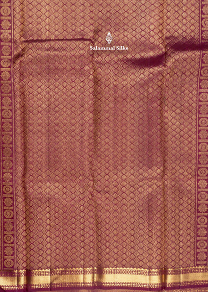 Kanjivaram Light Maroon Pure Silk Saree With Gold Zari Small Border