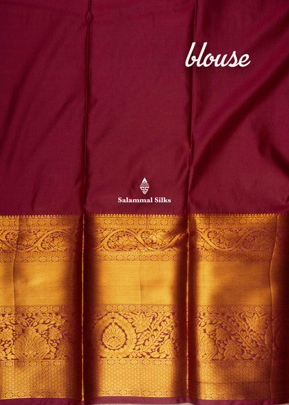 Ice Blue Semi Silk Saree With Maroon Colour Border