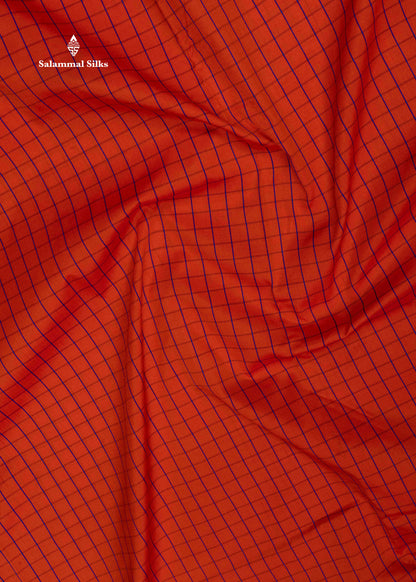 9 Yards Semi Silk Saree Violet Colour with Pink Border