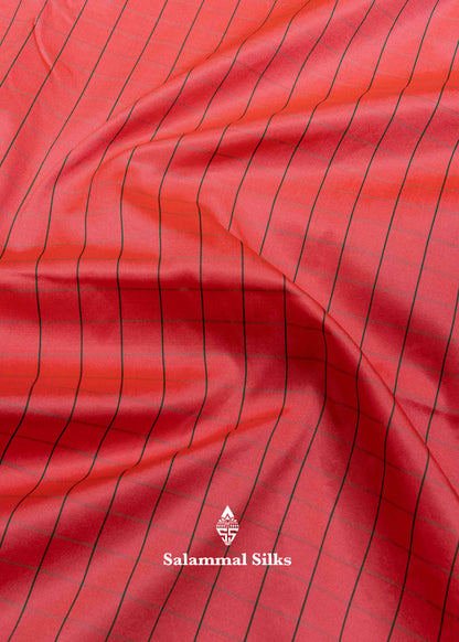 9 Yards Semi Silk Saree Peach Pink Colour with Bottle Green Border