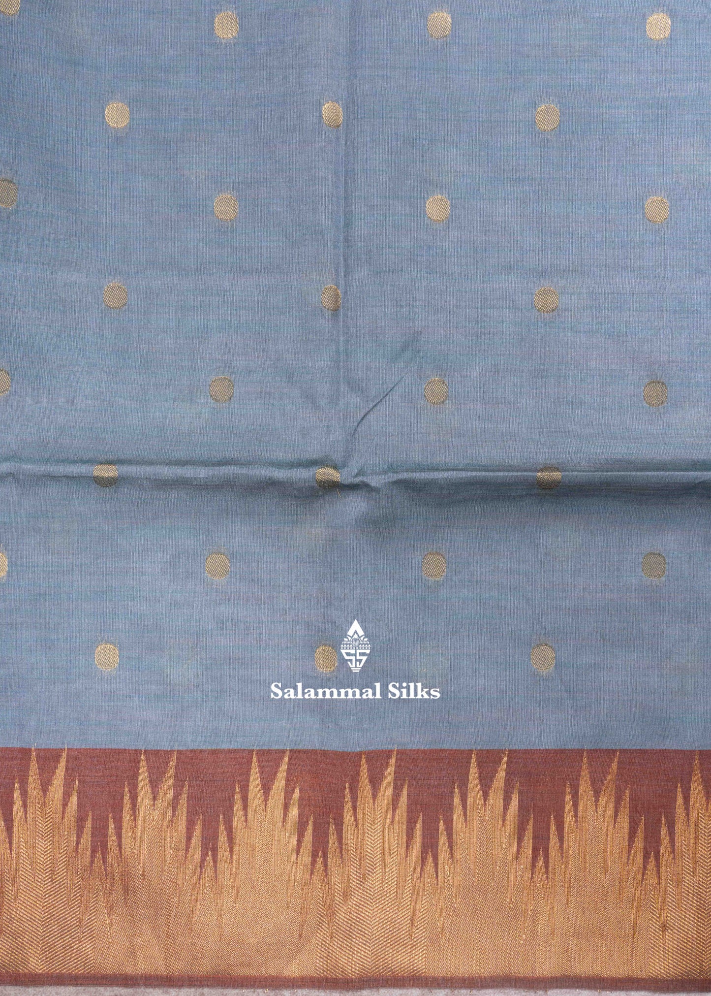 Light Lavender Semi Tussar Fancy Saree With Traditional Temple Border