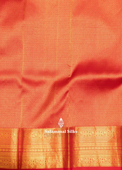 Manthulir Yellow Pure Kanjivaram Silk Saree With Traditional Gold Zari Border