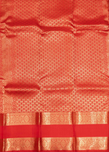 Red Colour Pure Kanjivaram Silk Saree With Double Border