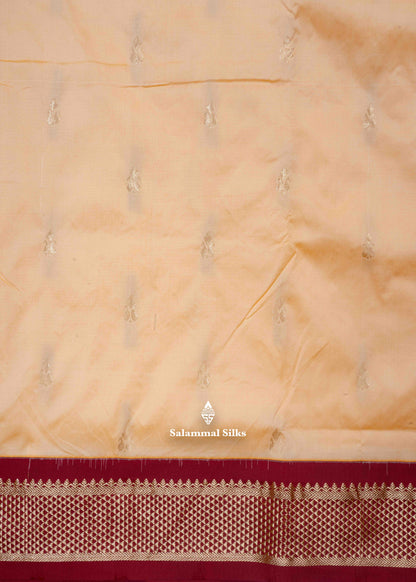 9 Yards Semi Silk Saree Pink Colour with Royal Blue Border