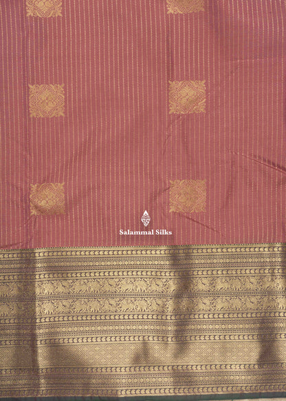 Navy Blue Semi Silk Saree With Copper Zari Traditional Long Size Border