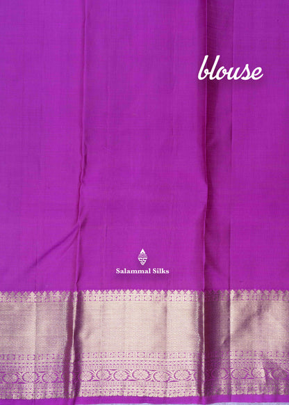 Kanjivaram Onion Pink Pure Silk Saree With Pink Blouse
