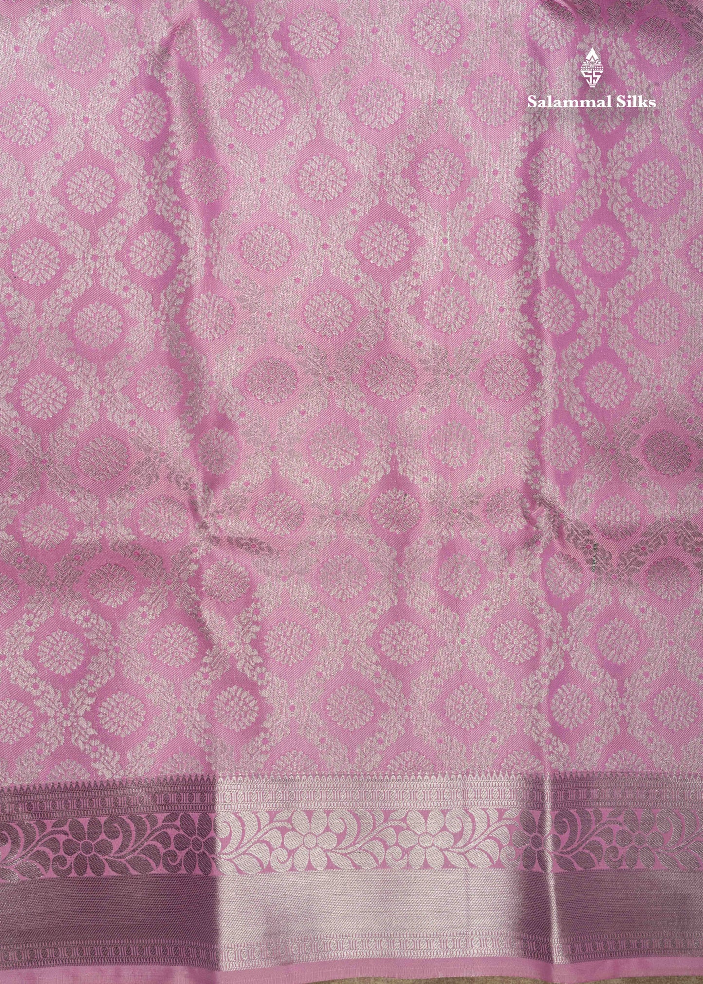 Light Pink Bridal Semi Silk Saree With Blouse