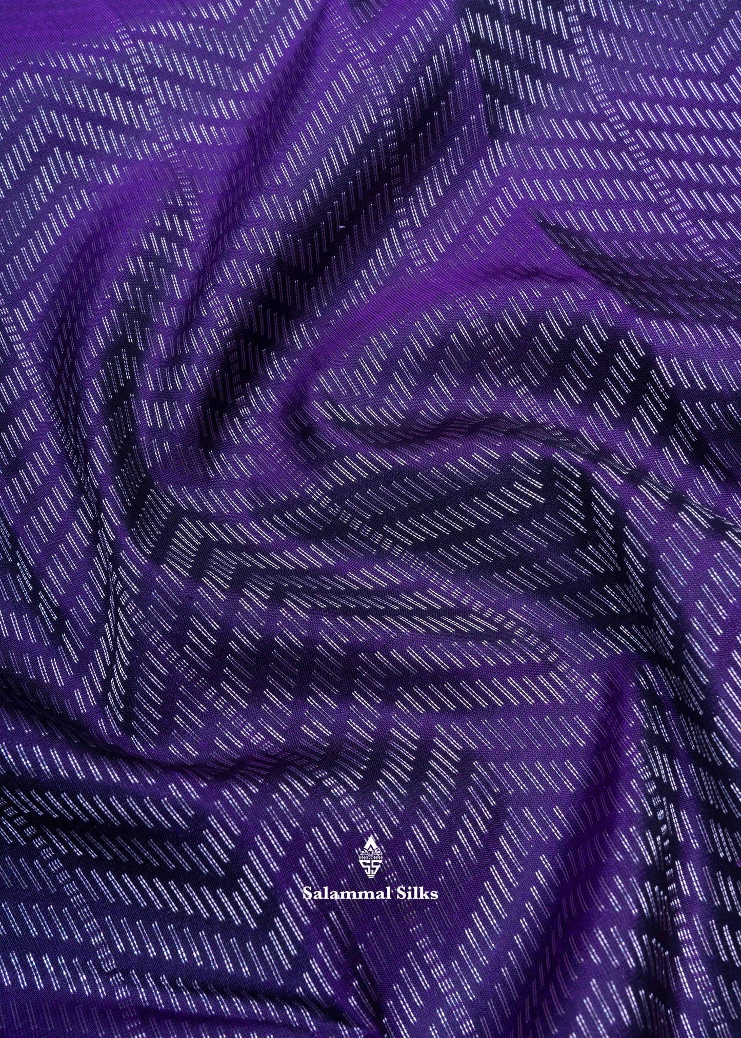 Kanjivaram Violet Pure Silk Saree With Saffire Green Blouse