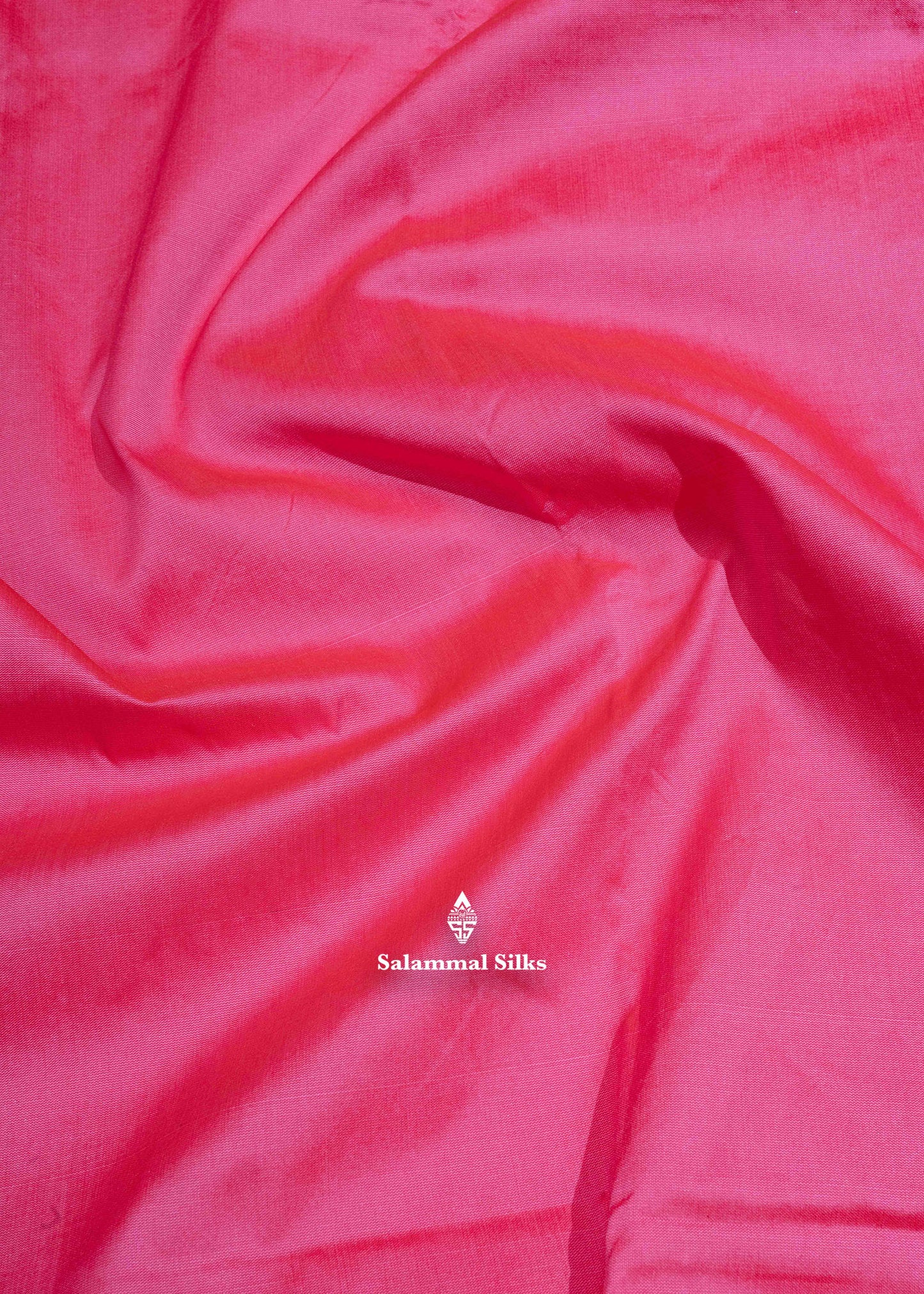 9 Yards Semi Silk Saree Pink Colour with Bottle Green Border