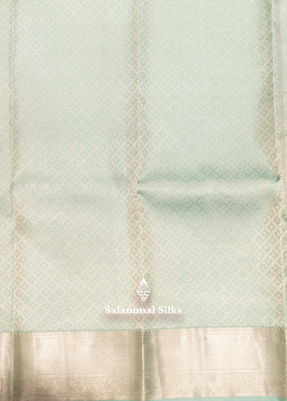 Purple Colour Kanjivaram Pure Silk Saree With Silver Zari Small Traditional Border