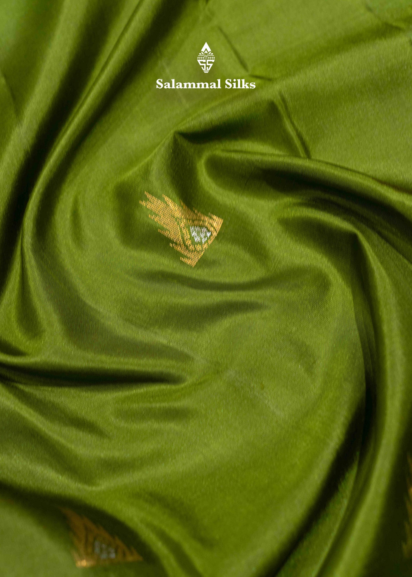 Army Green Pure Kanjivaram Soft Silk Saree With Traditional Gold Zari Border