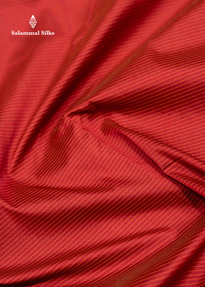 9 Yards Semi Silk Saree Orange Colour with Red Border