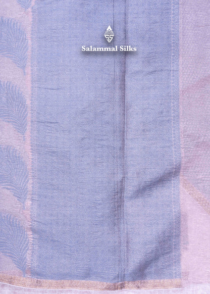 Dark Peach & Gray Color Premium Crush Fancy Saree with Grand Blouse