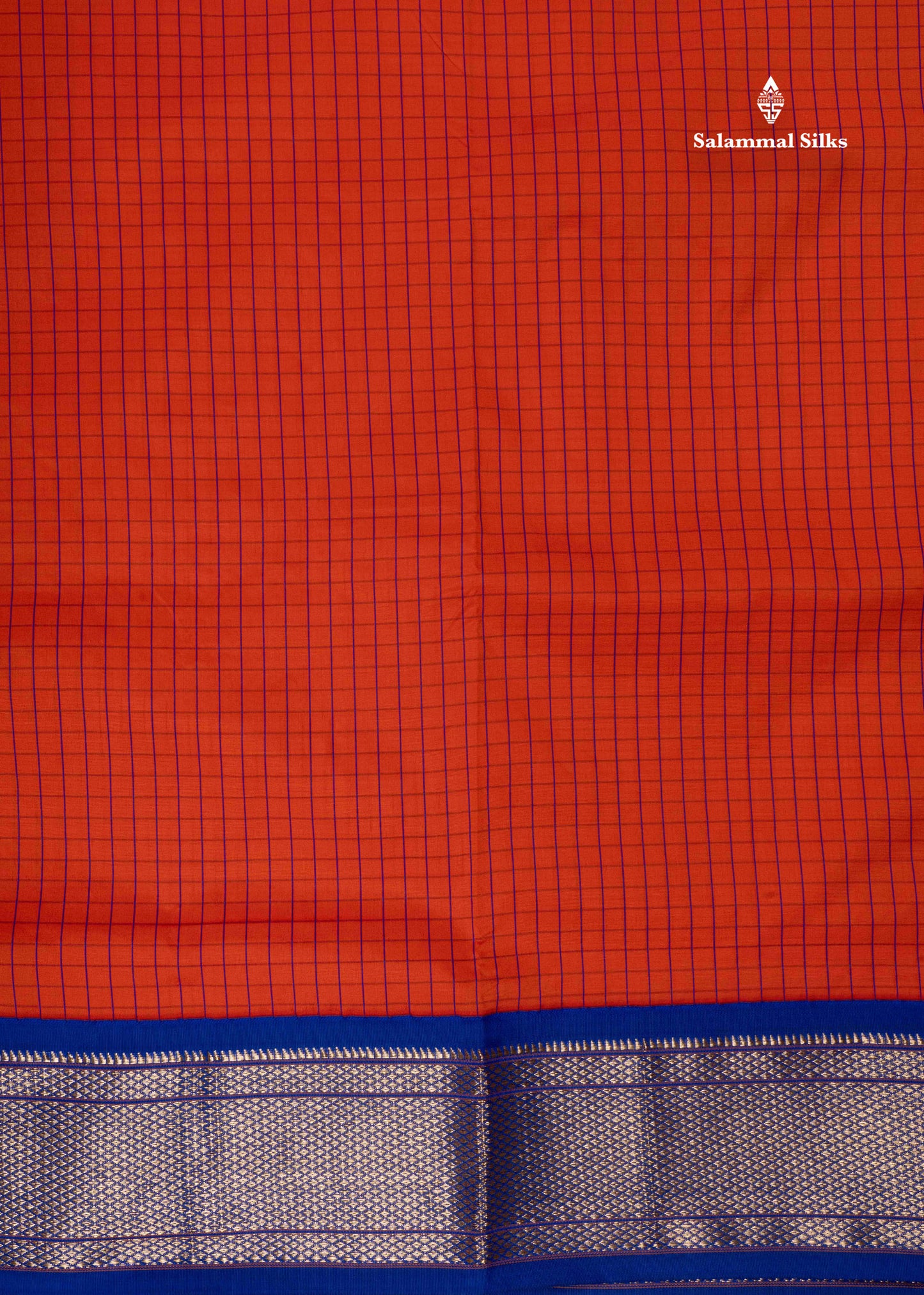 9 Yards Semi Silk Saree Violet Colour with Pink Border