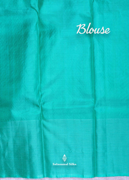 Kanjivaram Violet Pure Silk Saree With Saffire Green Blouse