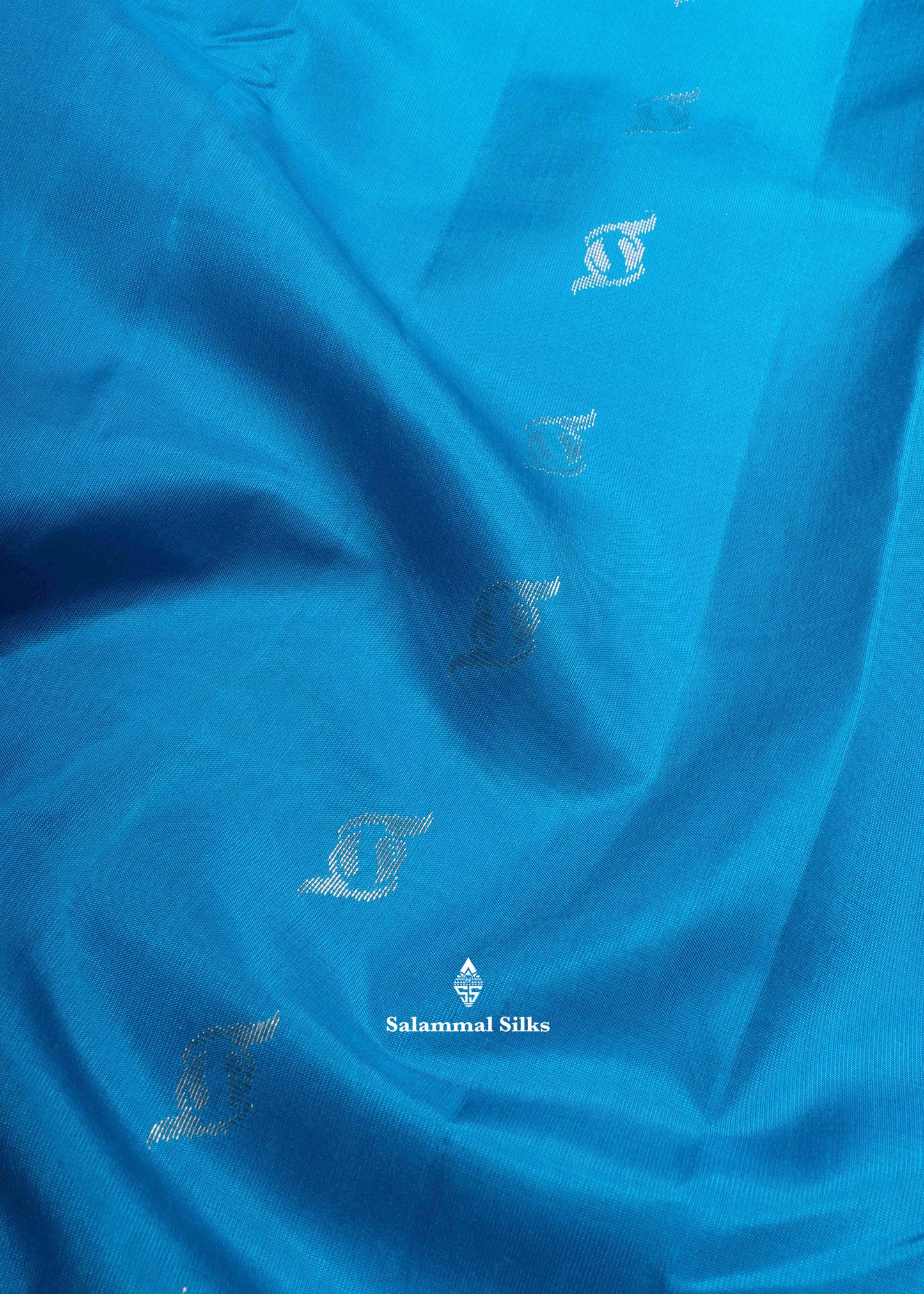 Kanjivaram Blue Fancy Pure Silk Saree With Sea Green Blouse