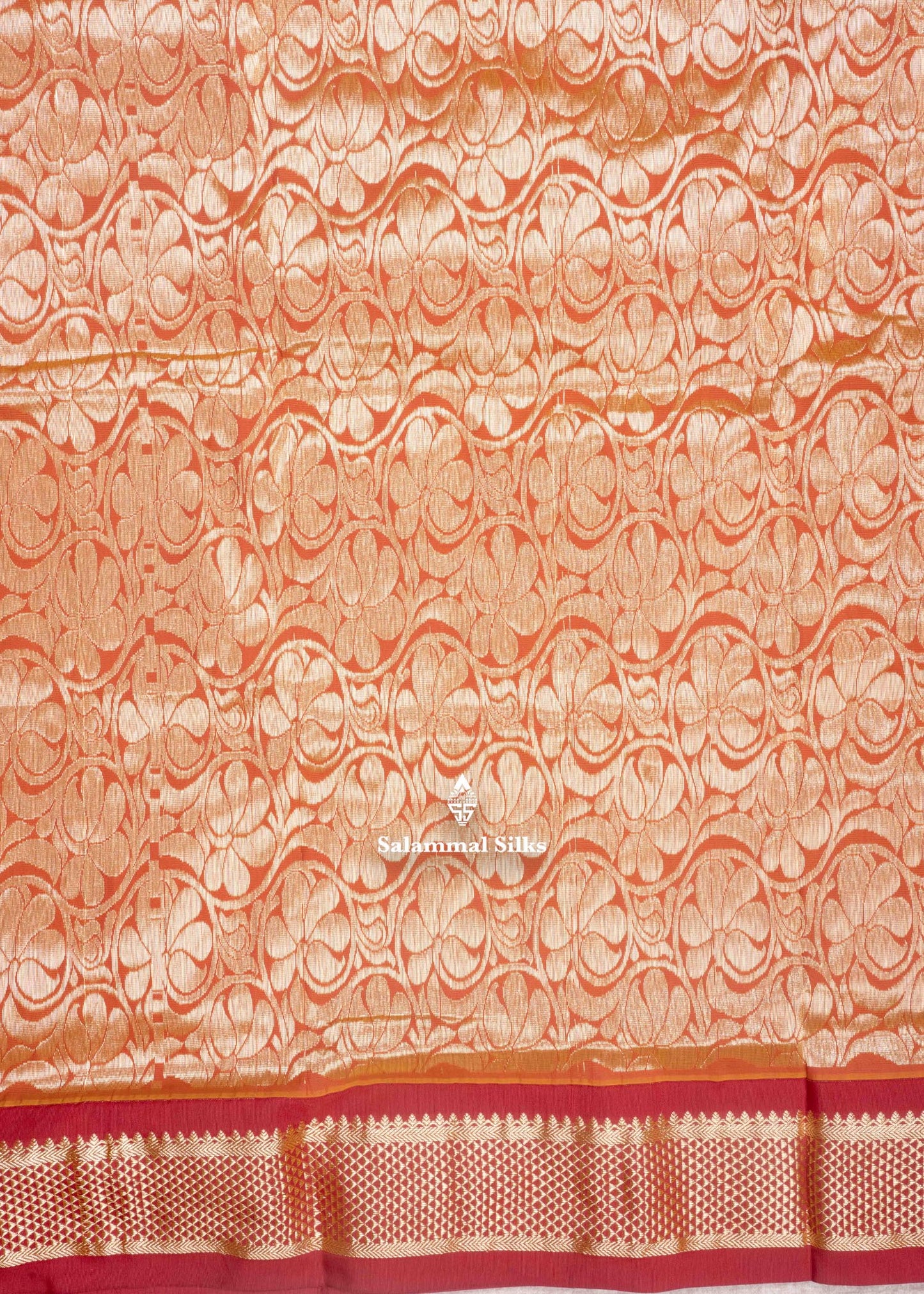 9 Yards Semi Silk Saree Pink Colour with Royal Blue Border