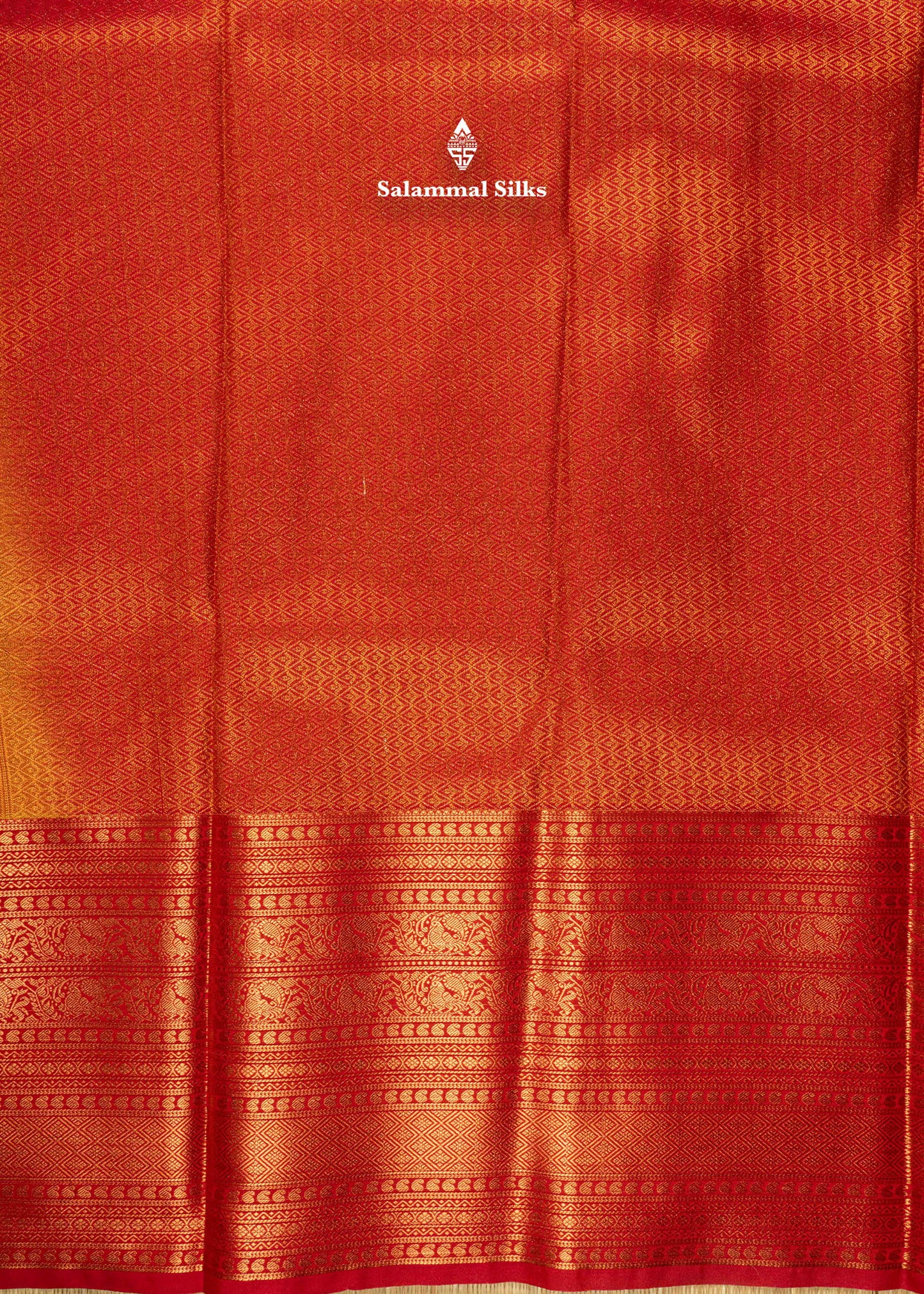 Navy Blue Semi Silk Saree With Copper Zari Traditional Long Size Border