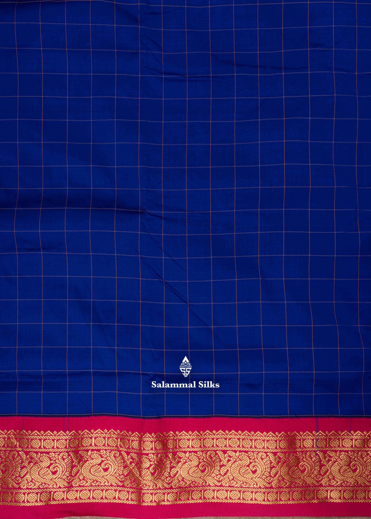 9 Yards Semi Silk Saree Army Green Colour with Pink Border