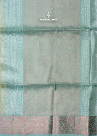 Kanjivaram Light Elaichi Green Pure Soft Silk Saree With Light Green Blouse