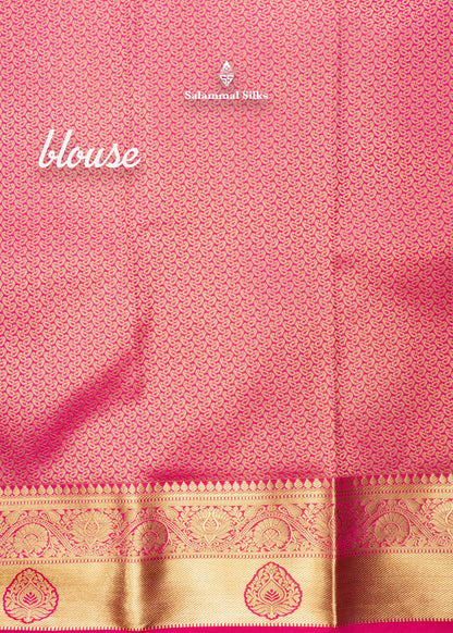 Navy Blue & Gold Colour Checks Semi Silk Saree With Gold Zari Border