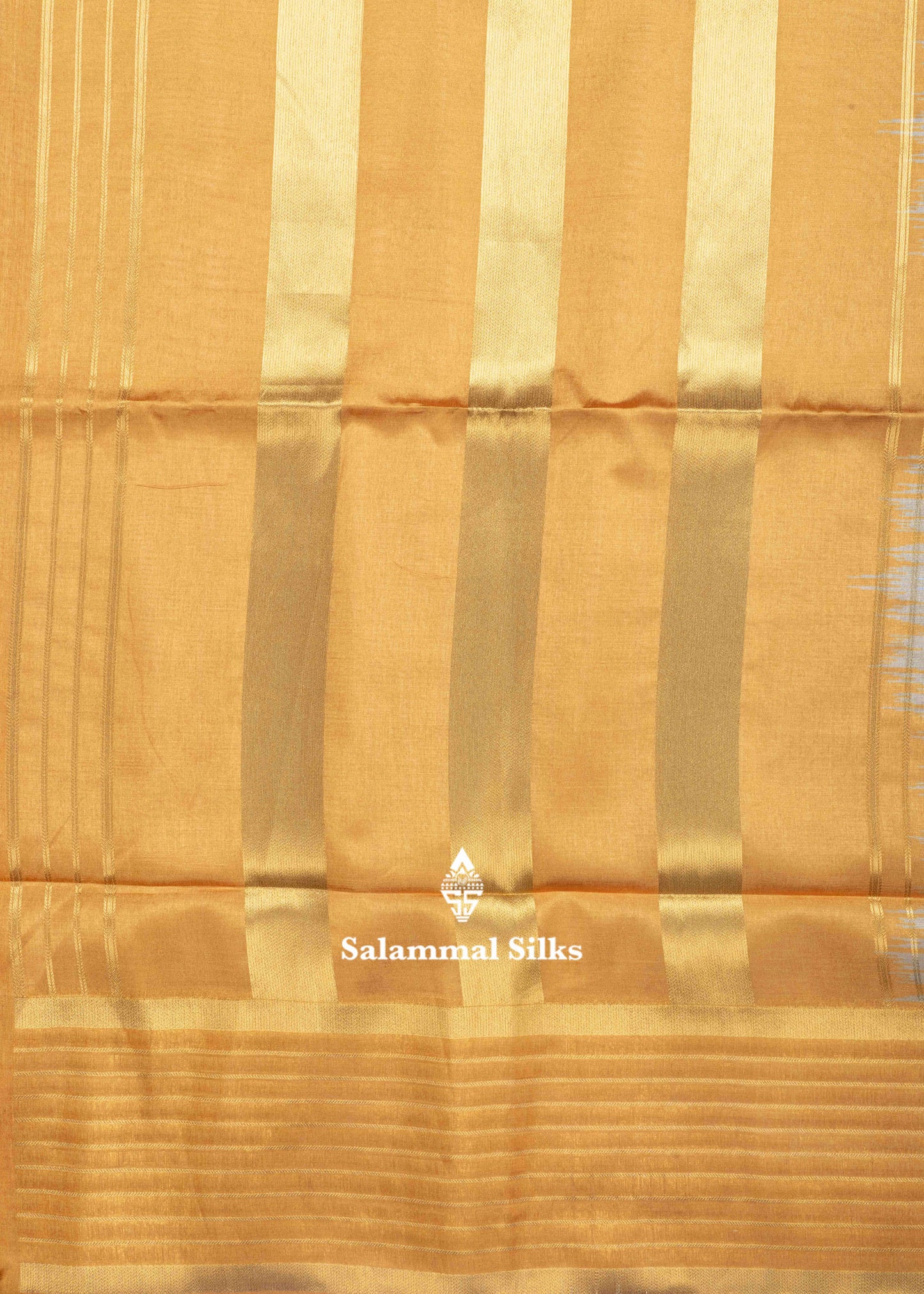 Silver Colour Semi Tussar Fancy Saree With Mustard Yellow Blouse
