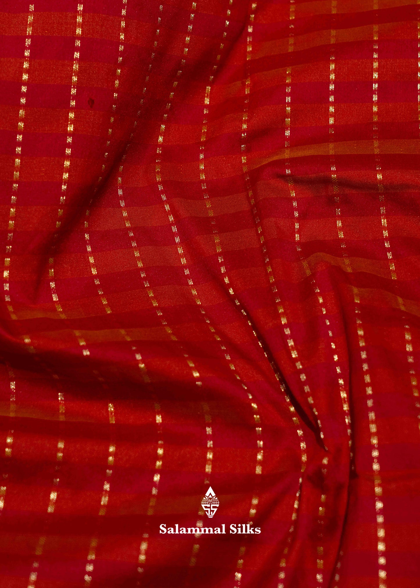 9 Yards Semi Silk Saree Maroon & Brown Colour with Green Border