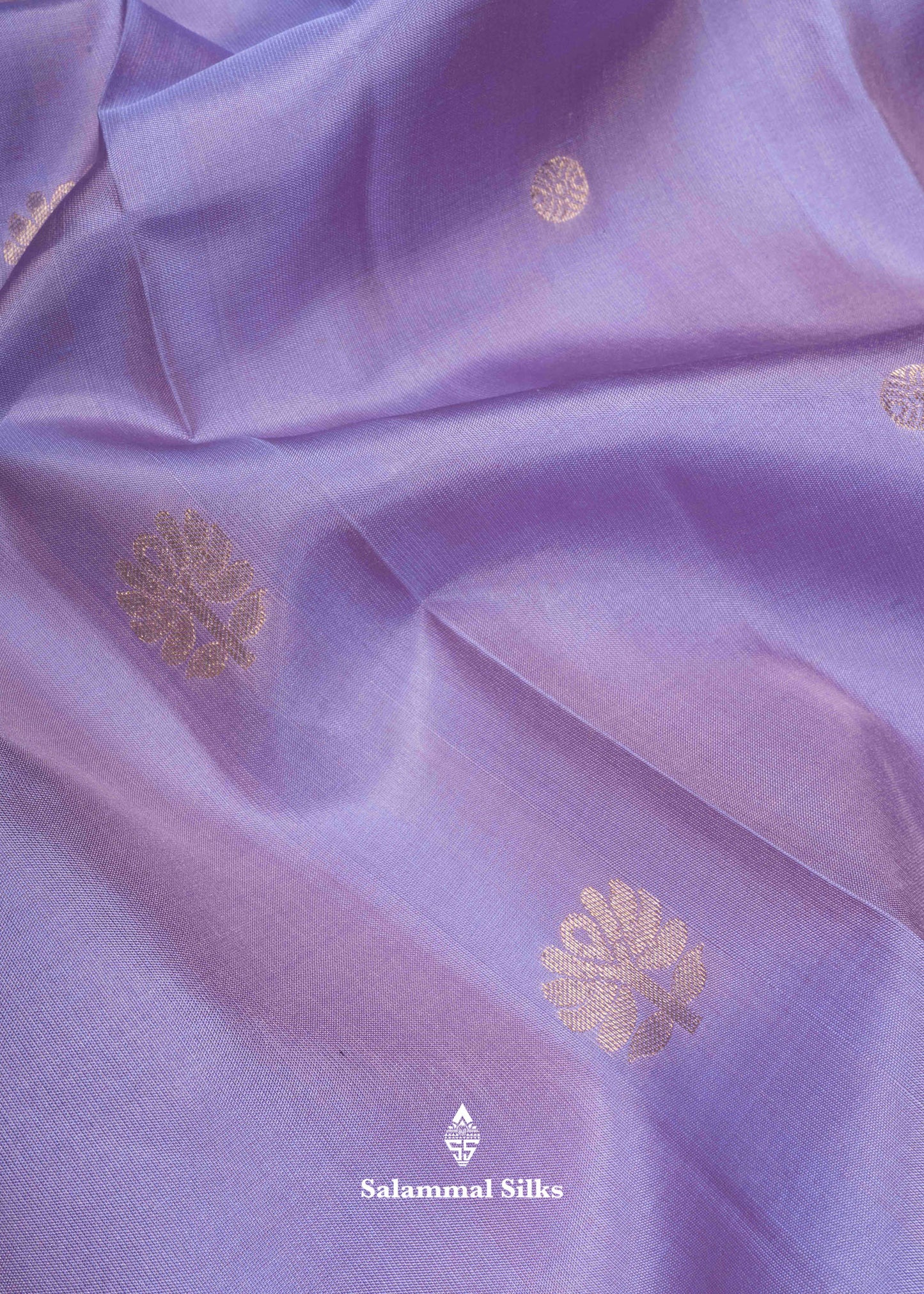 Kanjivaram Pure Silk Saree Lavender With Maroon Border