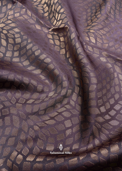 Kanjivaram Light Brown Pure Soft Silk Saree With PochamPally Border