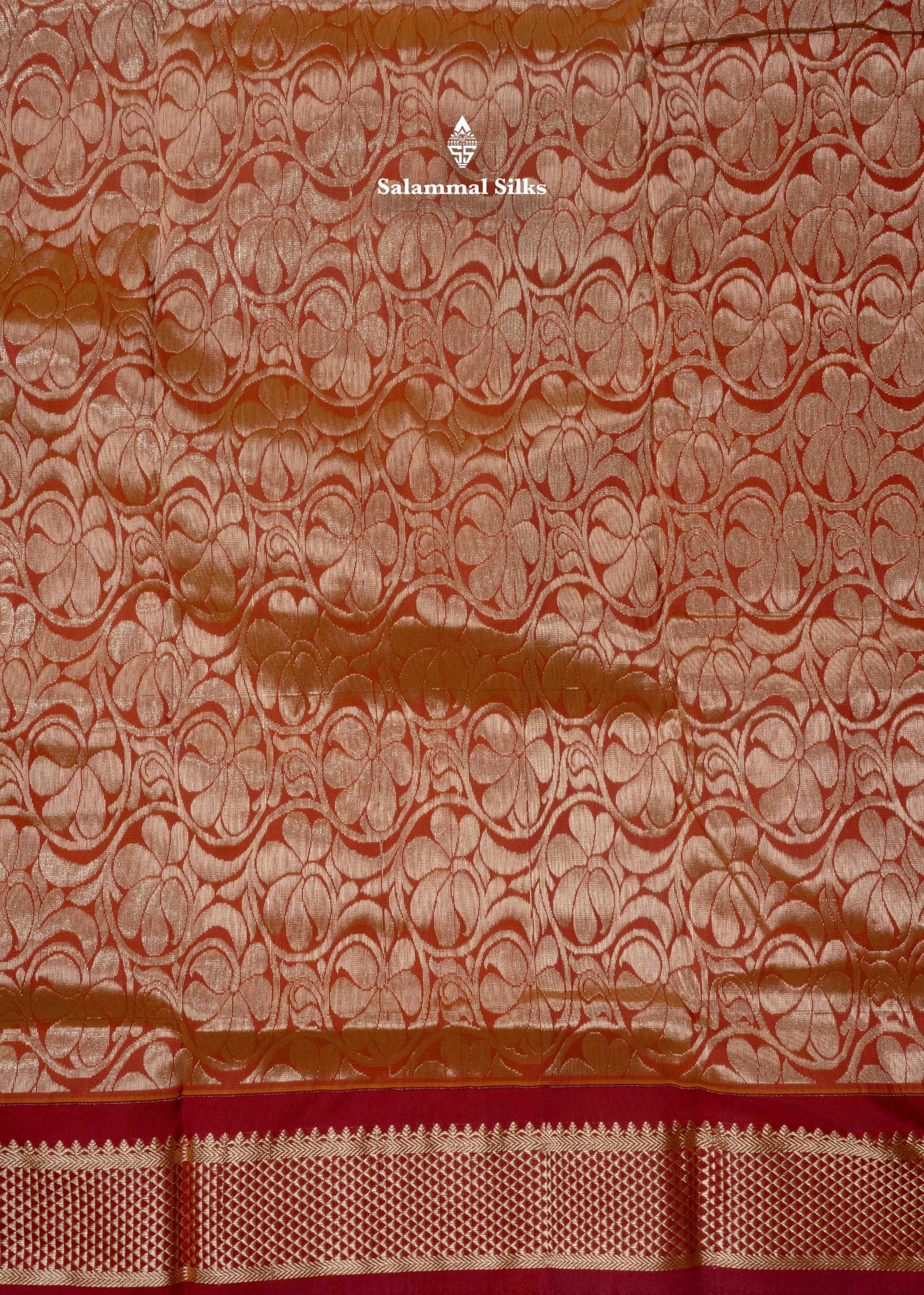 9 Yards Semi Silk Saree Pink Colour with Royal Blue Border