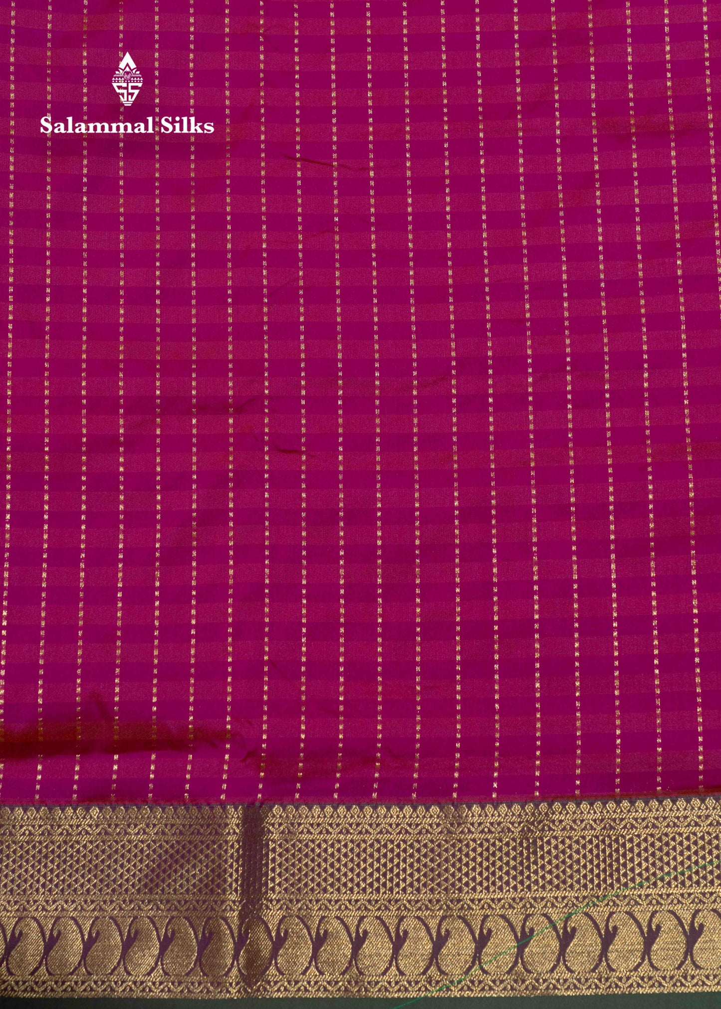 9 Yards Semi Silk Saree Maroon & Brown Colour with Green Border