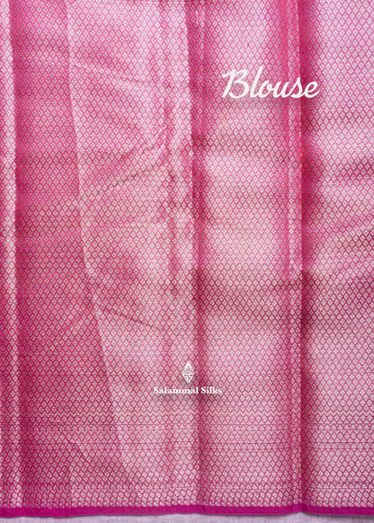 Pink Colour Kota Cotton Saree With Grand Blouse