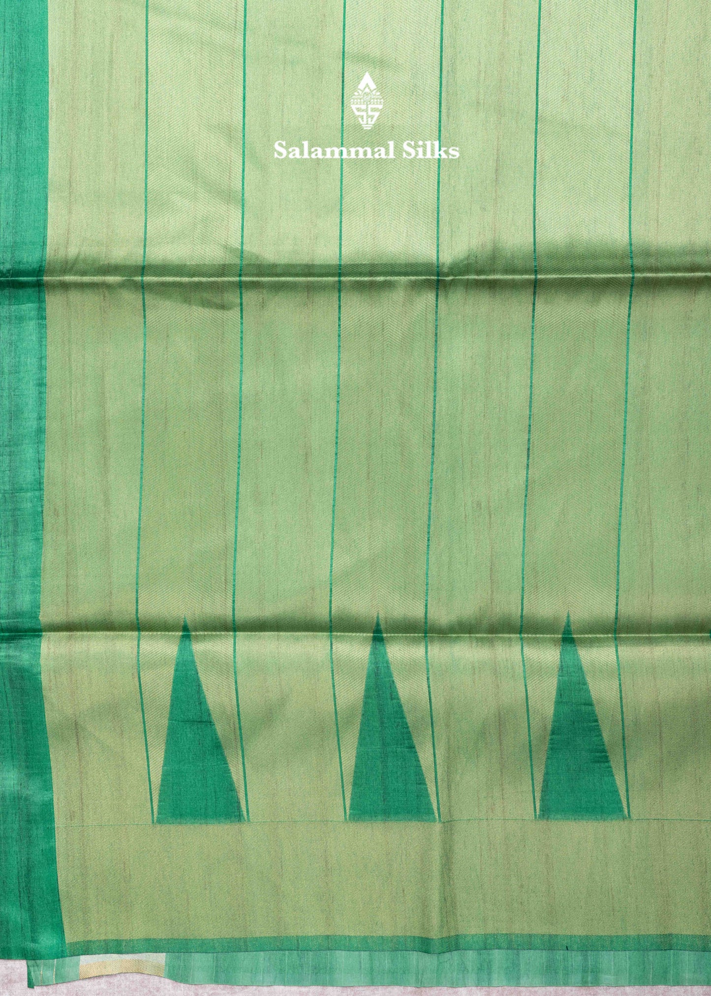 Navy Blue Semi Tussar Fancy Saree With Traditional Ganga & Jamuna Border