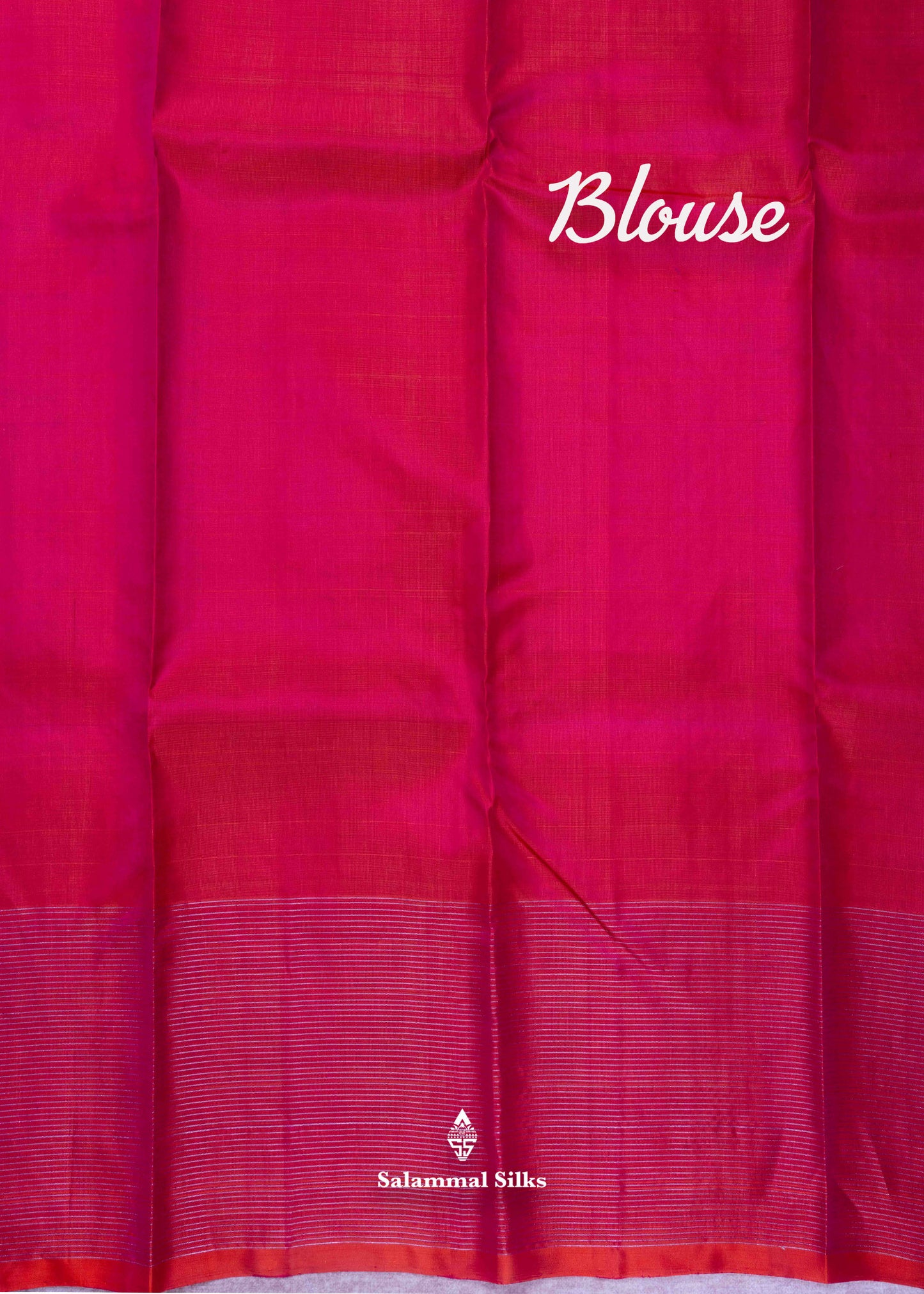 Kanjivaram Ink Blue Pure Silk Saree With Pinkish Orange Blouse