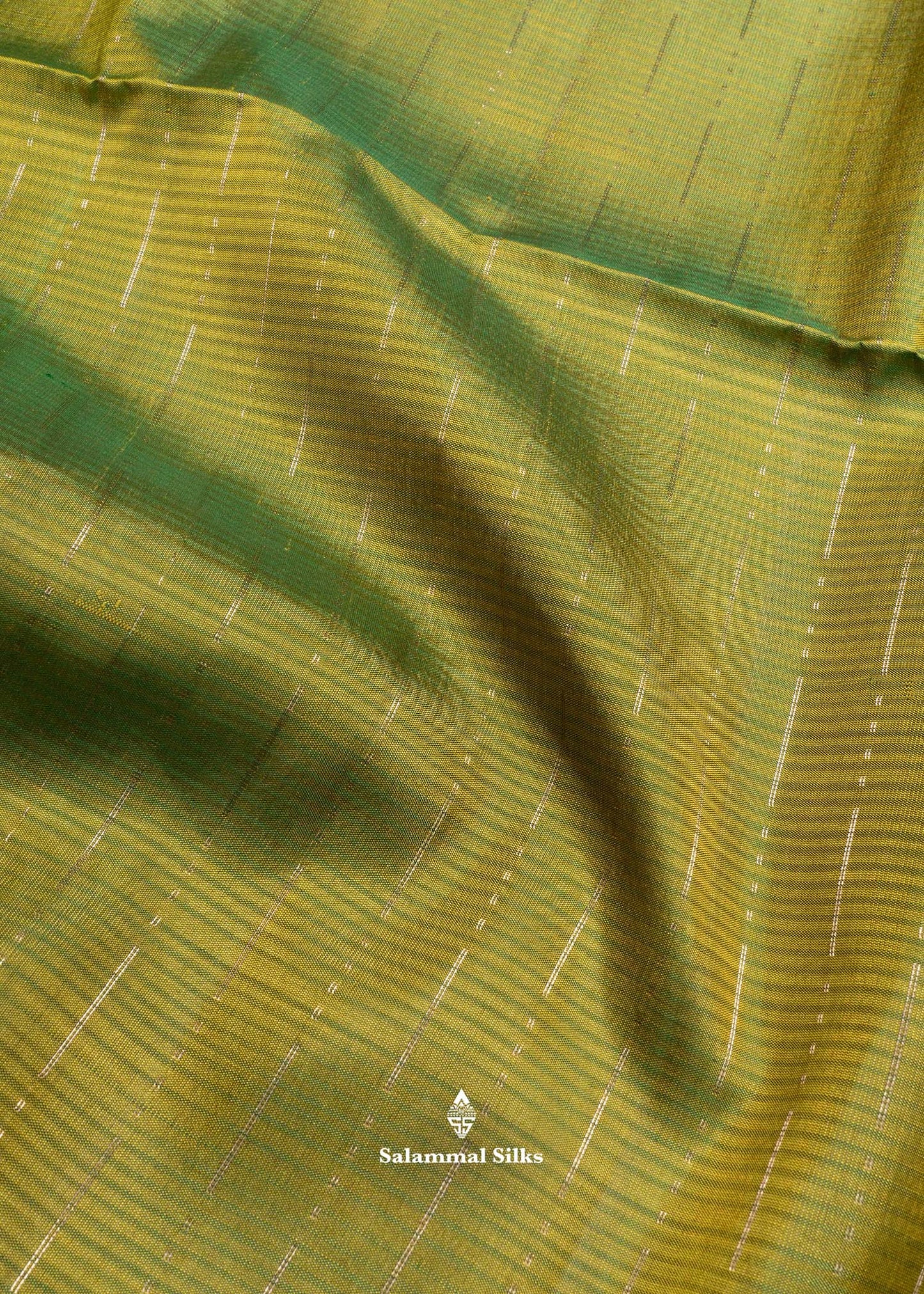 Kanjivaram Green Colour Rain Drop Butta Pure Soft Silk Saree With Pink Blouse