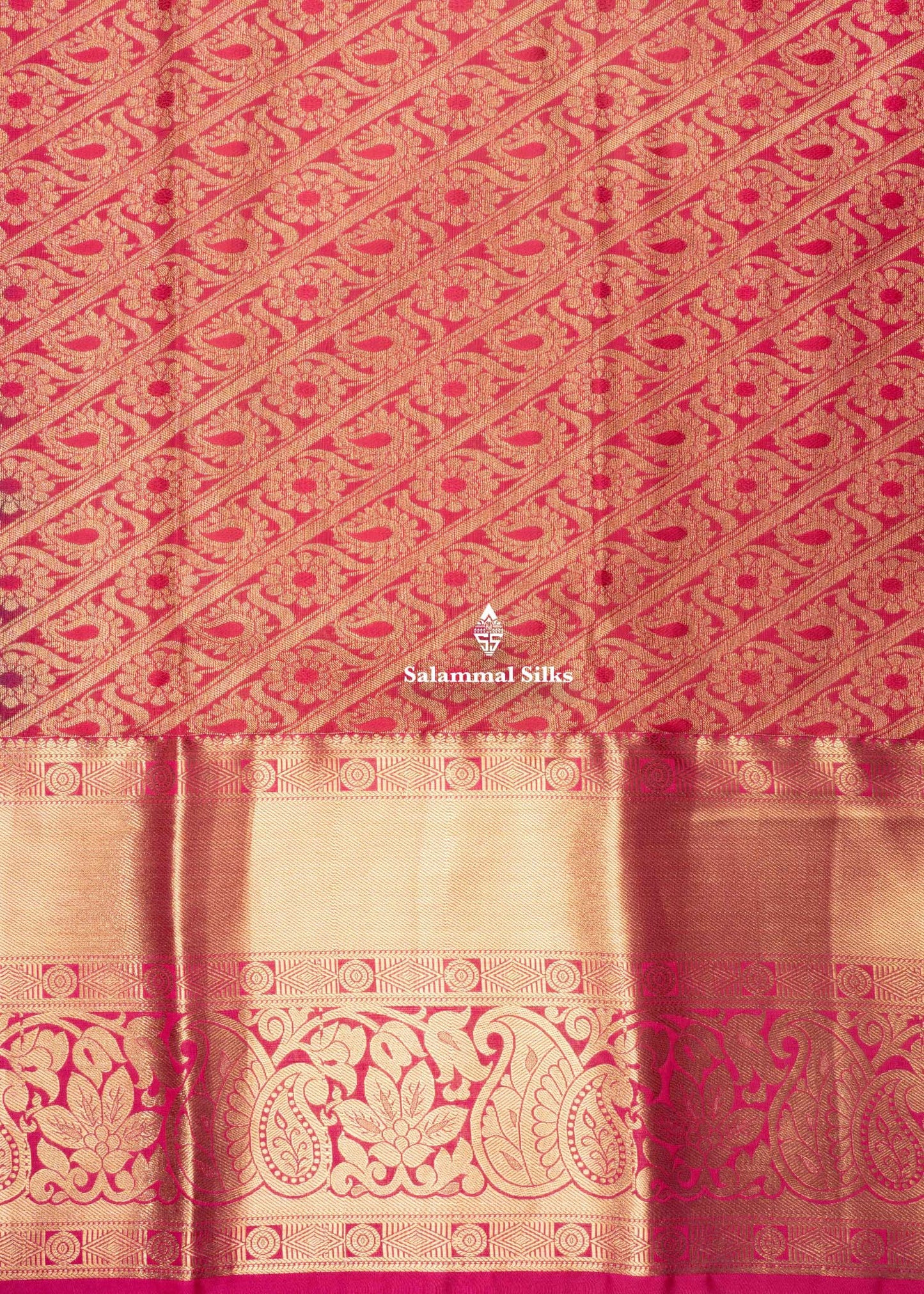 Olive Blue Semi Silk Saree With Copper Zari Border