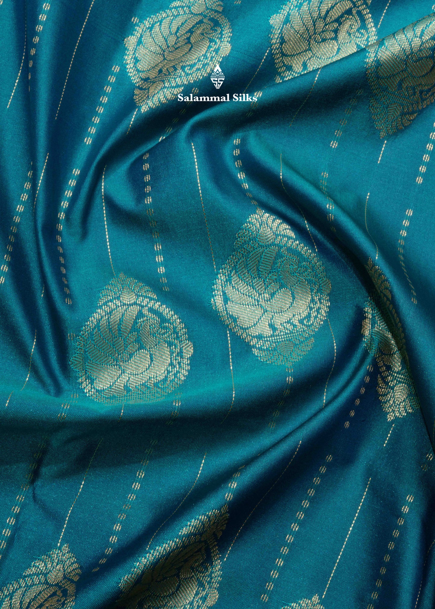 Peacock Green Semi Silk Saree With Violet Blouse