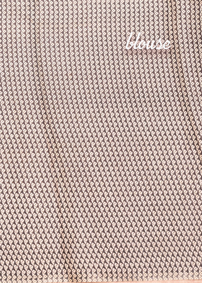 Brown Colour Fancy Semi Tussar Saree With Blouse