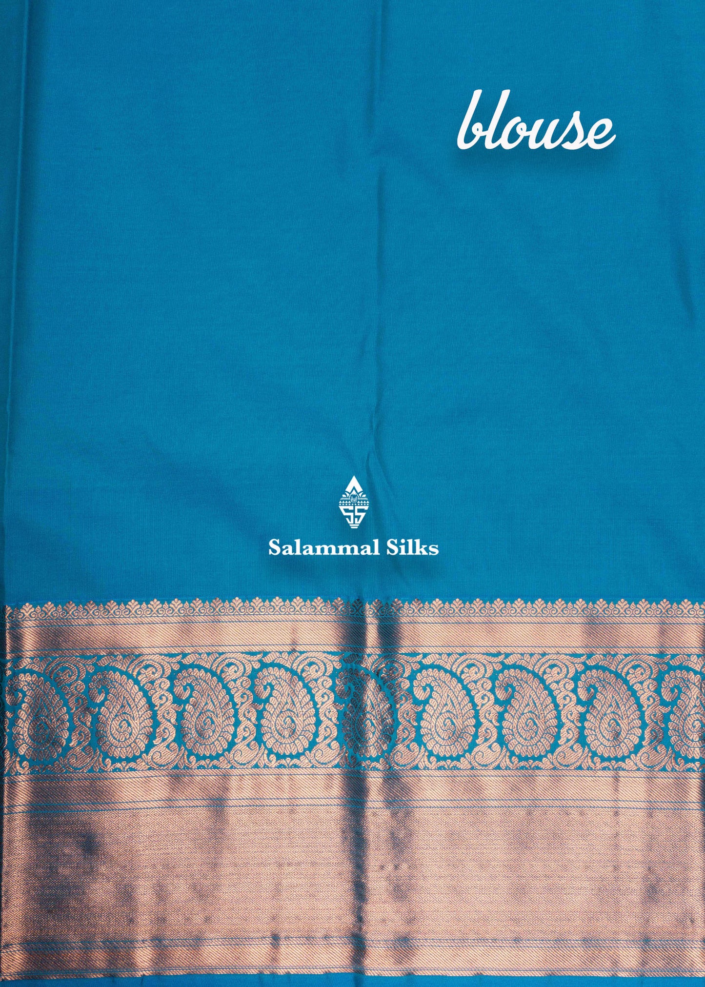 Sandal Colour Semi Silk Saree With Blue Copper Zari Border