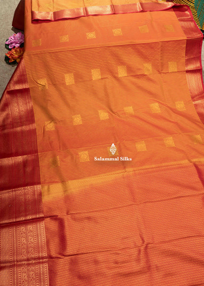 Navy Blue Semi Silk Saree With Copper Zari Traditional Long Size Border