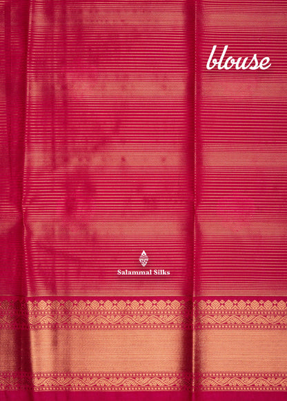 Light Blue Alai Vaira Oosi Semi Silk Saree With Pink Border