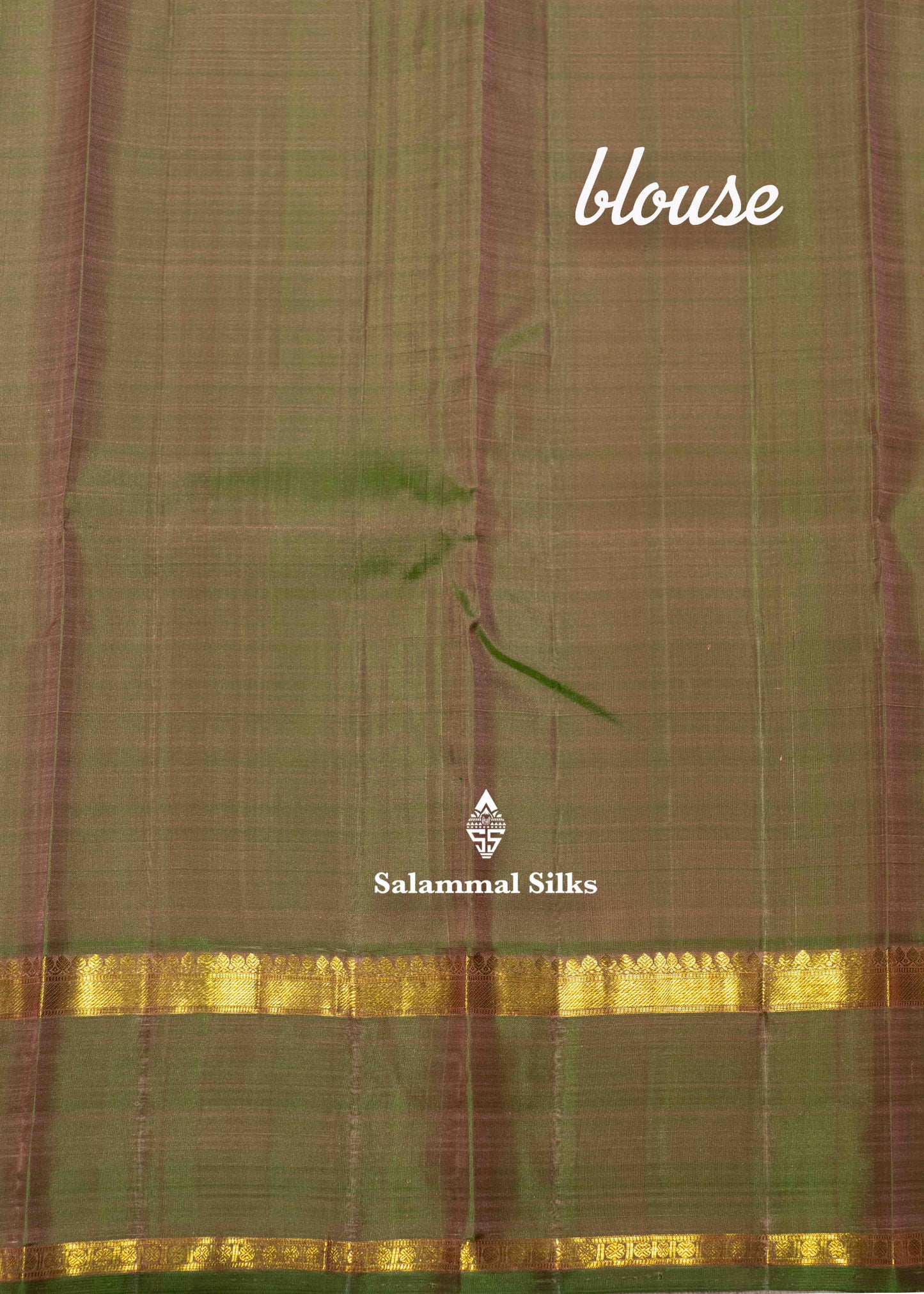 Onion Pink Kanjivaram Pure Silk Saree With Traditional Olive Green Border