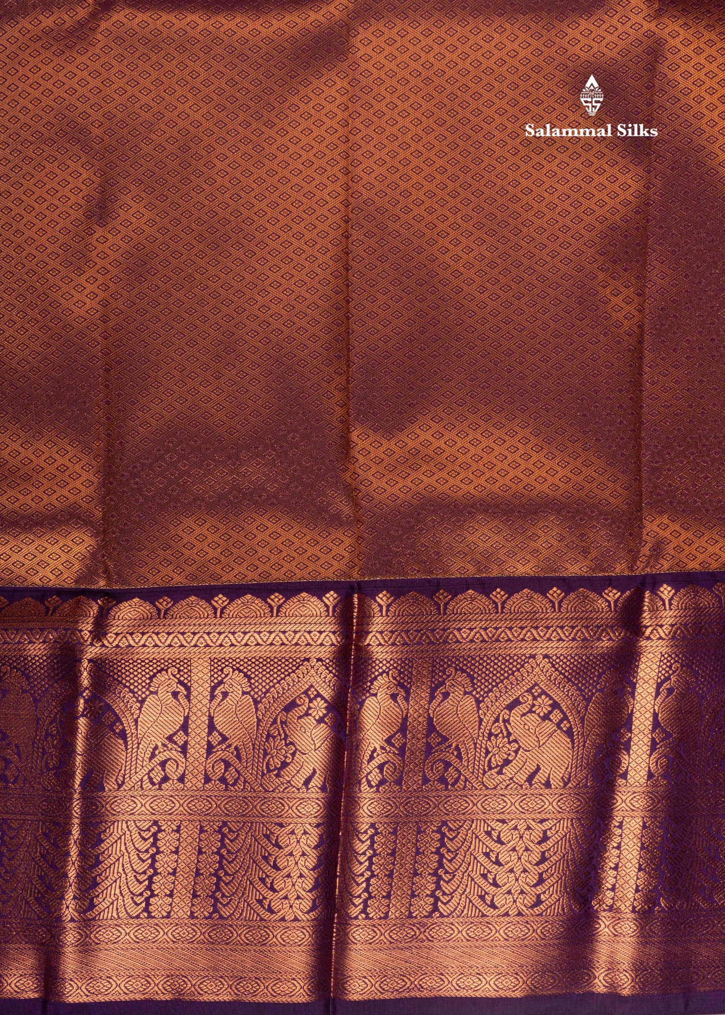 Mustard Yellow Semi Silk Saree With Violet Colour Border