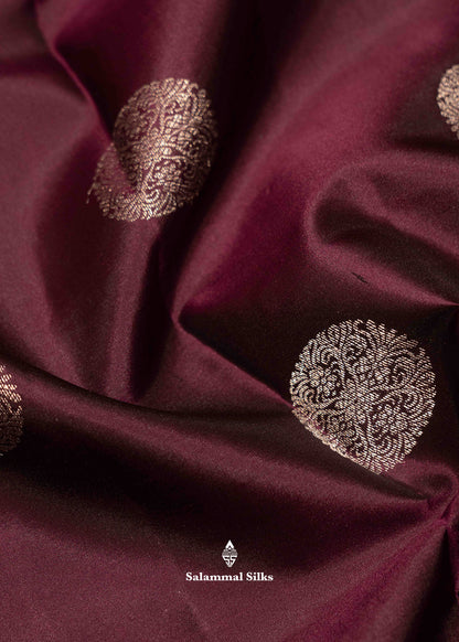 Purple Colour Kanjivaram Pure Silk Saree With Silver Zari Small Traditional Border