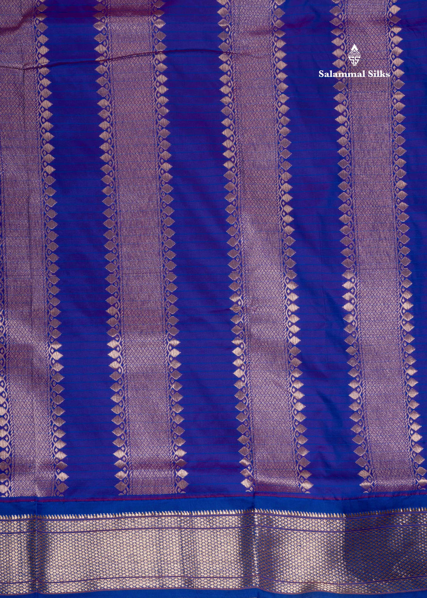 9 Yards Semi Silk Saree Violet Colour with Pink Border