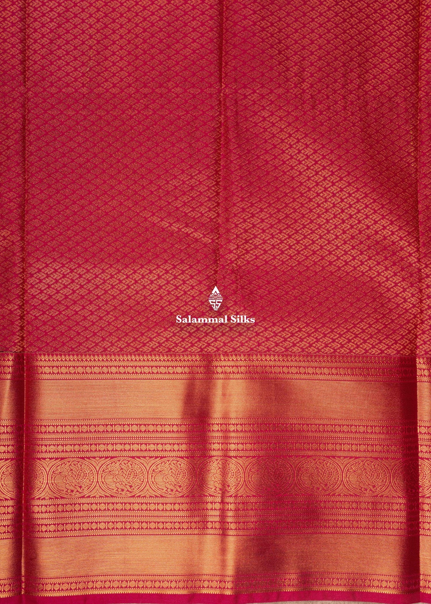 Peacock Green Semi Silk Saree With Pink Blouse
