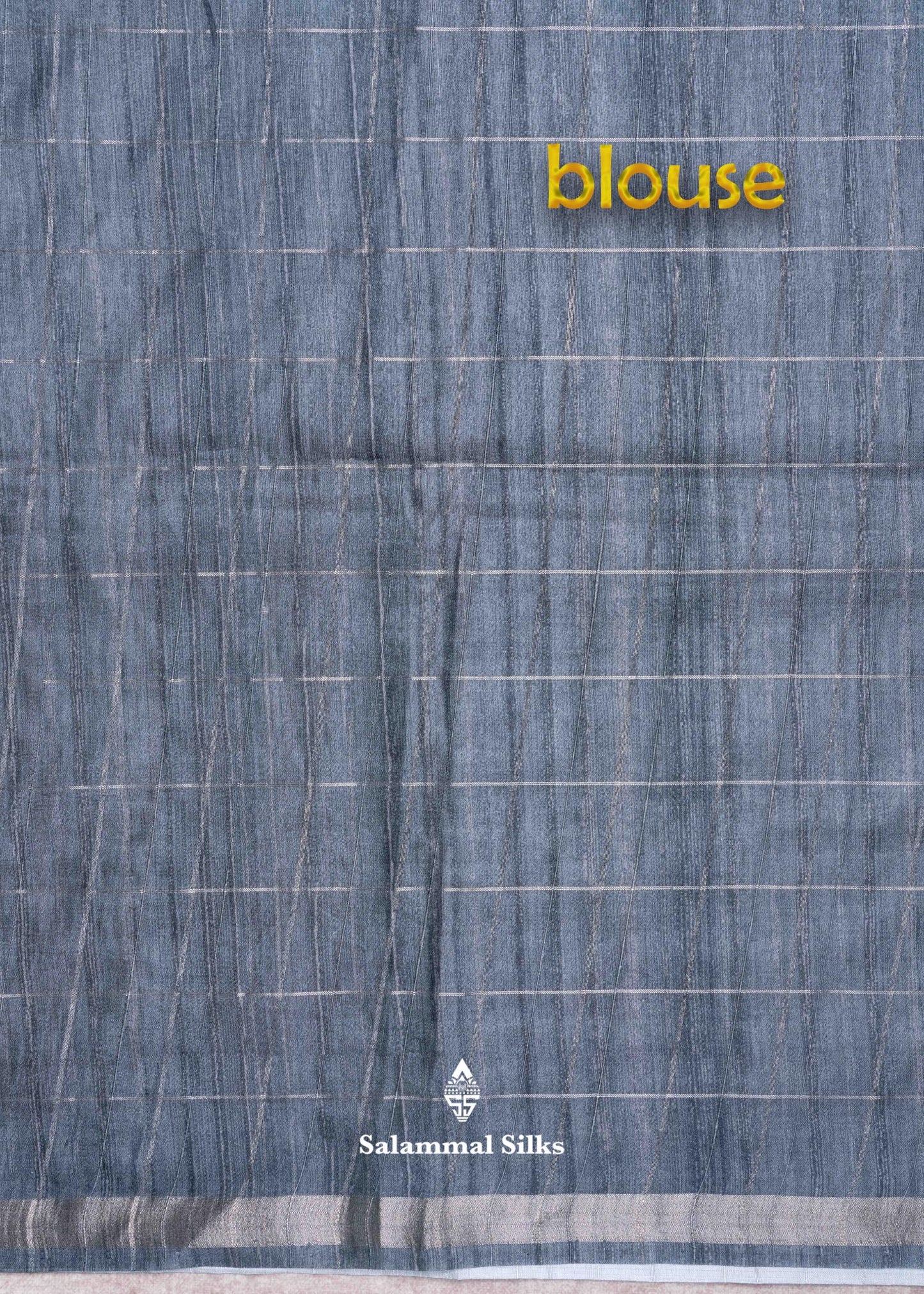 Cream Colour Semi Tussar Saree With Floral Prints & Zari Checks