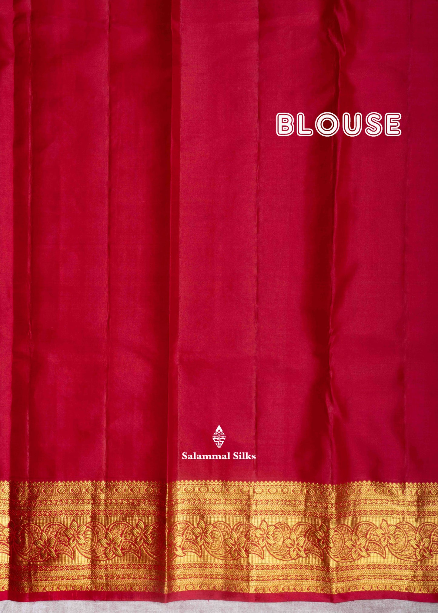 Pure Kanjivaram Red Silk Saree With Gold Zari Border