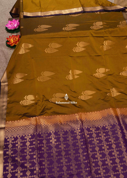 Pastel Blue Semi Soft Silk Saree With Maroon Colour Blouse